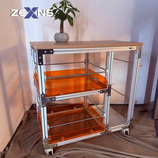 ZEXNS Aluminum profile movable storage table