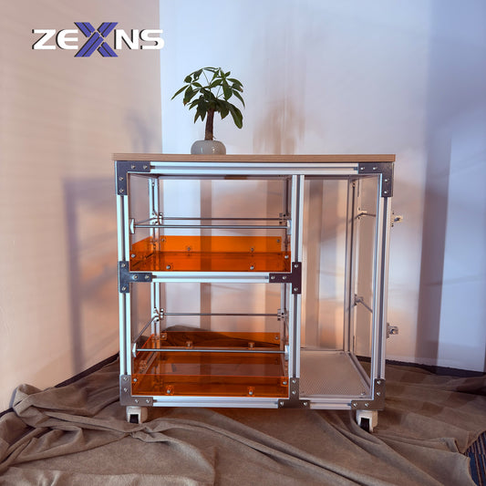 ZEXNS Aluminum profile movable storage table